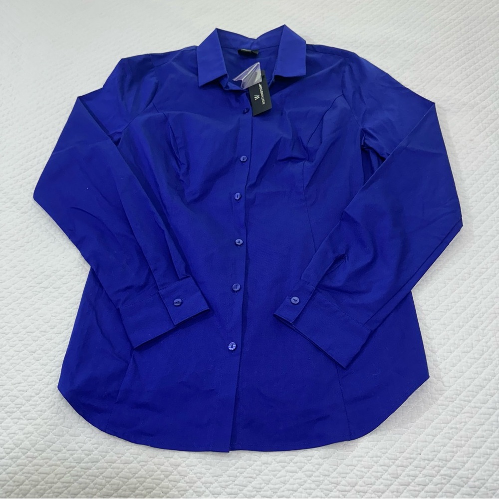 NWT Worthington Royal Blue Collared Shirt Sz 4